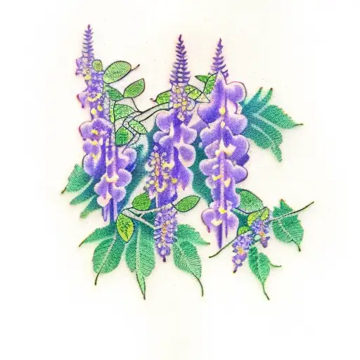 wisteria tattoo design idea