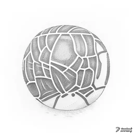 volleyball ball connected with tennis ball tattoo design idea