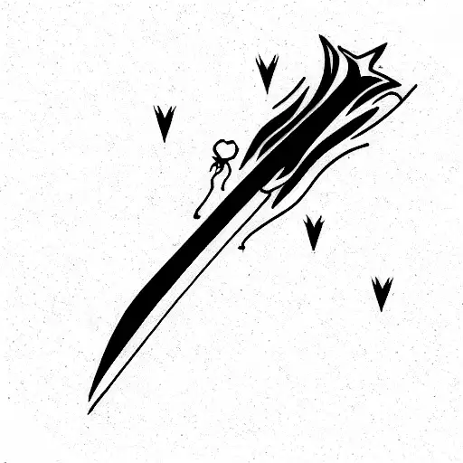 black clover asta sword anime tattoo design idea