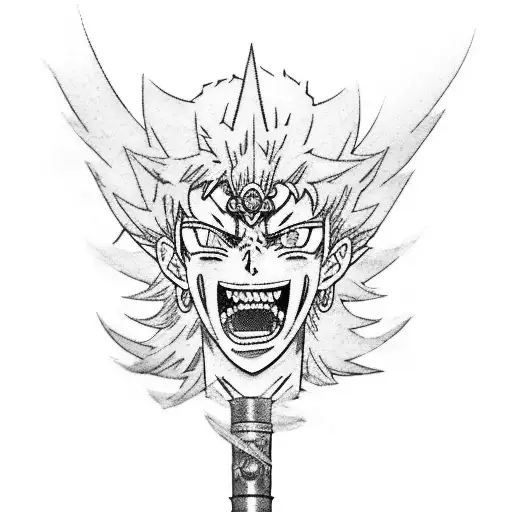 black clover yami sword anime tattoo design idea