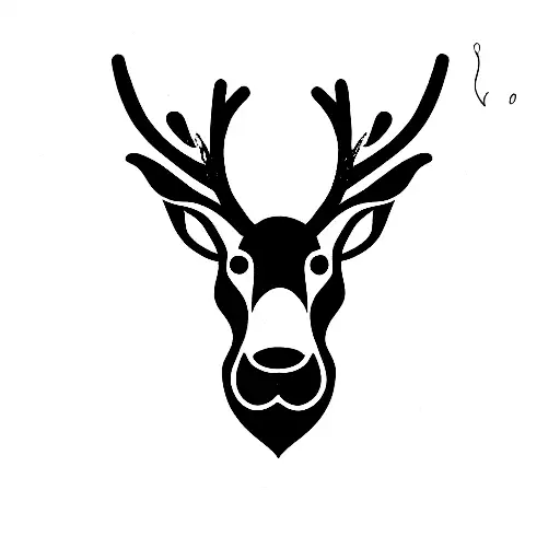 reindeer horns tattoo design idea