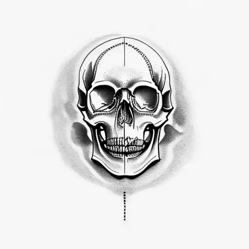 human skull jaw tattoo on knee tattoo design idea