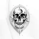 human skull jaw tattoo on knee tattoo design idea