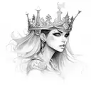 tiara  tattoo design idea