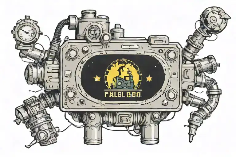 pip-boy 3000 fallout tattoo design idea