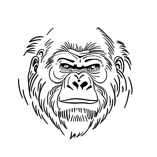 Gorilla tattoo design idea