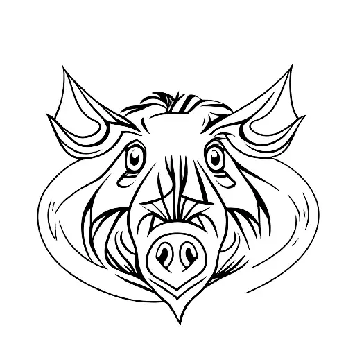 Boar tattoo design idea