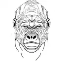 Gorilla tattoo design idea