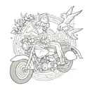 before the arm, little prince naughty version, dollars, baby foot, two dates, motorcycle, 777 tattoo design idea