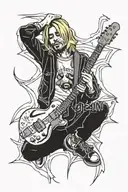 kurt cobain tattoo design idea