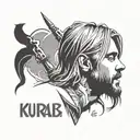 kurt cobain tattoo design idea