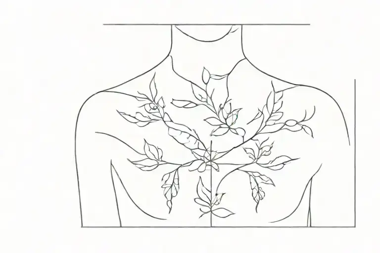 Collar bone tattoo design idea