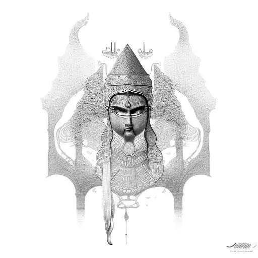 Ancient persia tattoo design idea