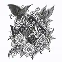 something that could represent a group of 9 friends tattoo design idea