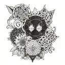 something that could represent a group of 9 friends tattoo design idea