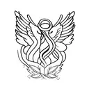 4 hearts with wings  tattoo design idea