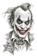 Joker face tattoo design idea