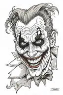 Joker face tattoo design idea