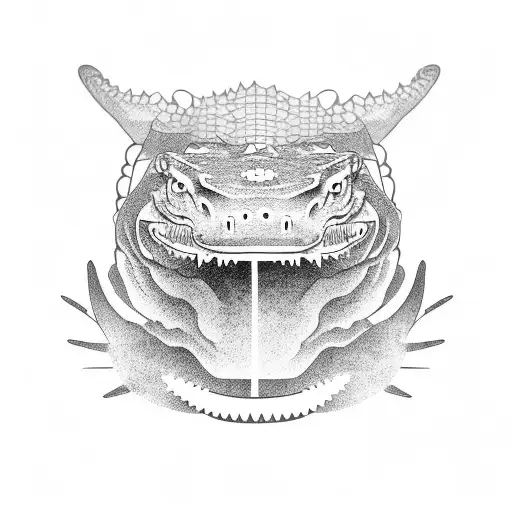 Japanese full body crocodile  tattoo design idea