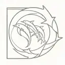 recycling symbol of the 3 r's with dolphin silhouettes tattoo design idea