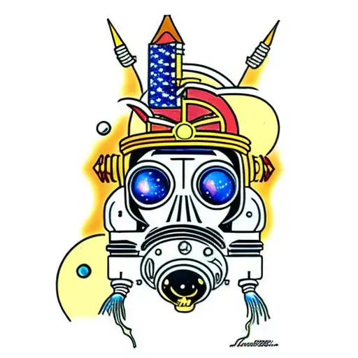 futurama and space tattoo design idea