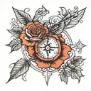 delicate artistic design that incorporates gps coordinates in black ink  tattoo design idea