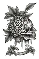 brain, time heals all tattoo design idea