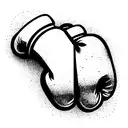 3 poker chips in a line with a bear claw, king, and boxing gloves in the middle of each tattoo design idea