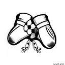 3 poker chips in a line with a bear claw, king, and boxing gloves in the middle of each tattoo design idea