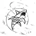 small great white shark  tattoo design idea