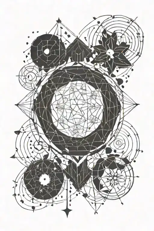 Virgo constellation tattoo design idea