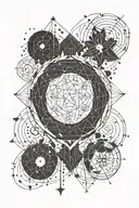 Virgo constellation tattoo design idea