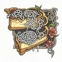 Celtic Cheesecake tattoo design idea