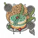 Celtic Cheesecake tattoo design idea