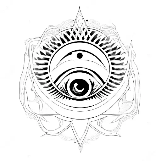 Evil Eye tattoo design idea