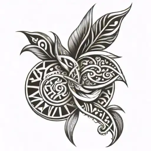 Polynesian tribal patterns tattoo design idea