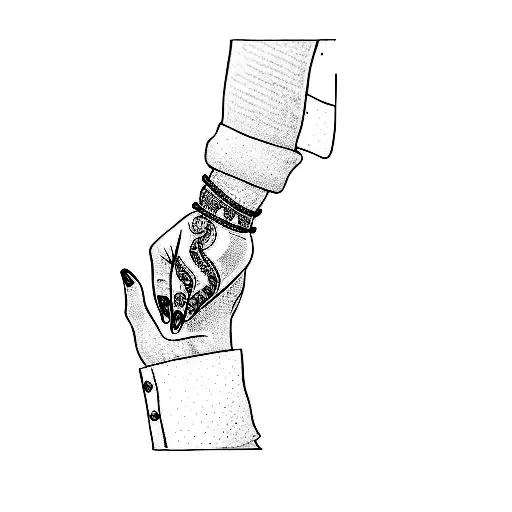 a couple holding hands with henna tattoos on their hands tattoo design idea
