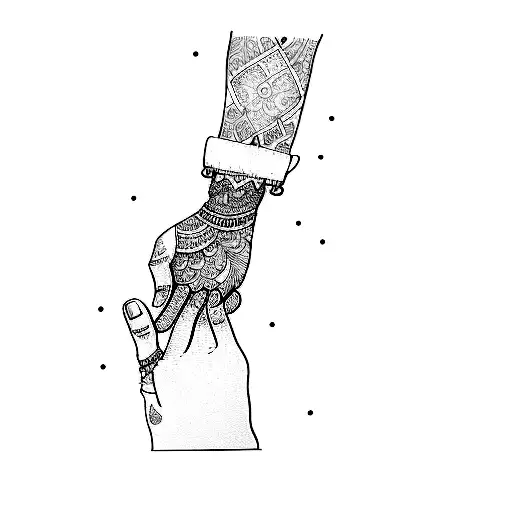 a couple holding hands with henna tattoos on their hands tattoo design idea