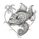  hate love tattoo design idea