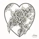  hate love tattoo design idea