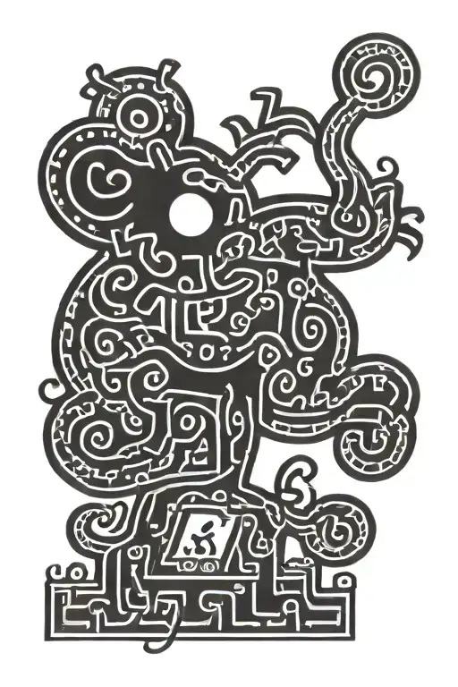 keith haring style tattoo design idea