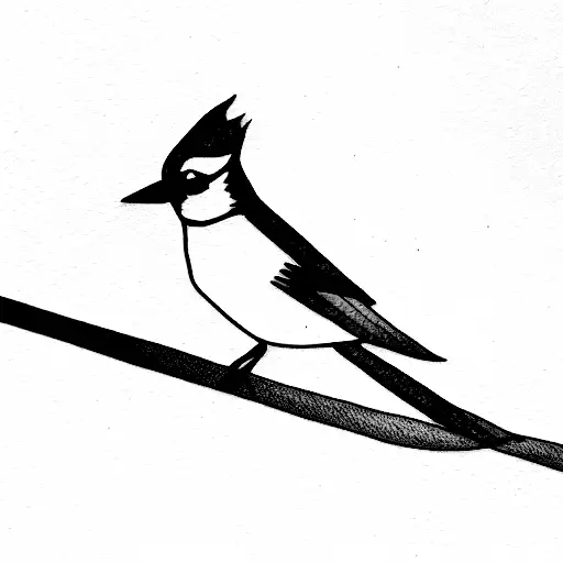 blue jay tattoo design idea