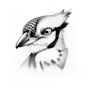 blue jay tattoo design idea