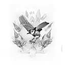 blue jay tattoo design idea