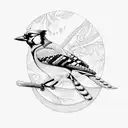 blue jay tattoo design idea