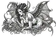 succubus tattoo design idea