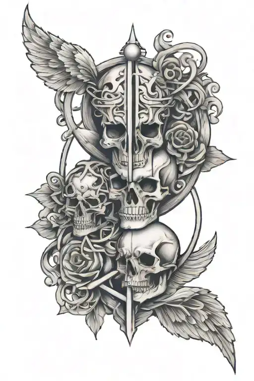 medical staff gothic style tattoo design idea