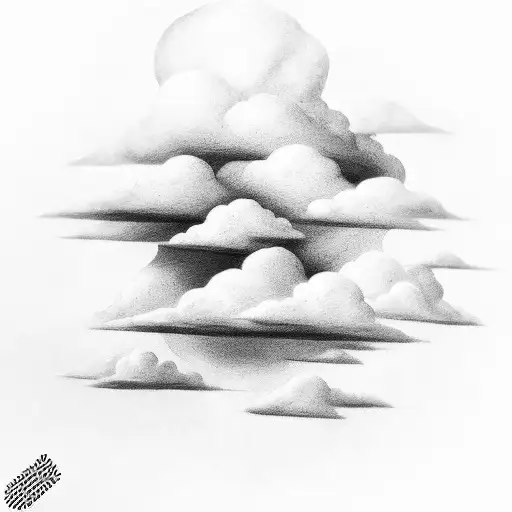 clouds tattoo design idea