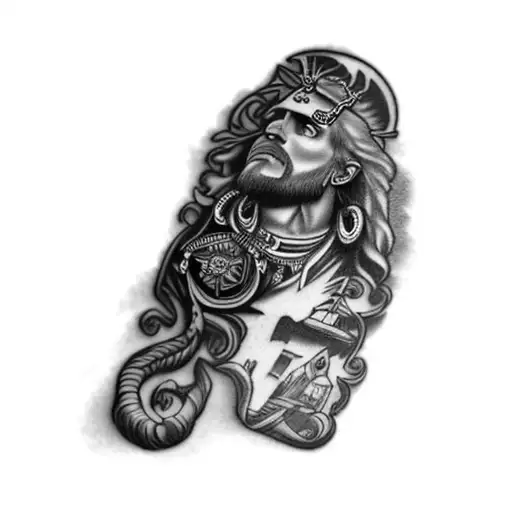 san judas tattoo design idea