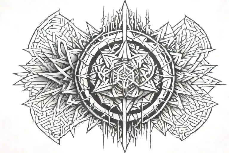 berserk symmetrical design tattoo design idea